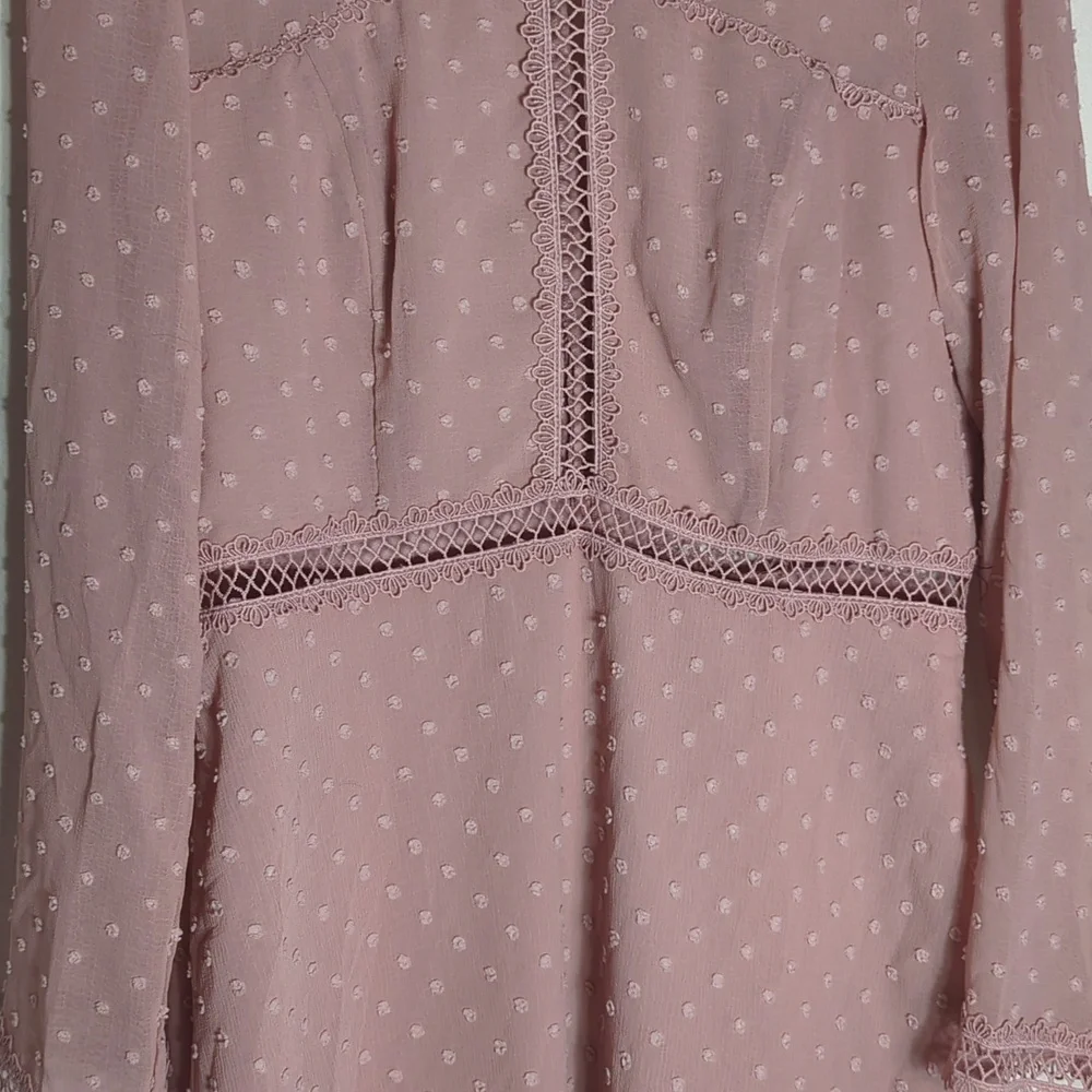 Bardot Womens Dress Cherie Lace Trim Long Sleeves‎ Party Coquette Keyhole 12 XL